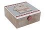 DKD Home Decor Caja MDF 20x20x8,5 Rojo