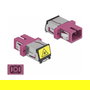 DeLOCK Acoplador de Fibra Óptica SC/SC Simplex Multimodo OM4 Violeta con Protección Láser