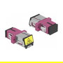 DeLOCK Acoplador de Fibra Óptica SC/SC Simplex Multimodo OM4 Violeta con Protección Láser