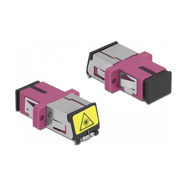 DeLOCK Acoplador de Fibra Óptica SC Simplex hembra a SC Simplex hembra Multimodo Violeta DeLOCK Acoplador de Fibra Óptica SC Simplex hembra a SC Simplex hembra Multimodo Violeta