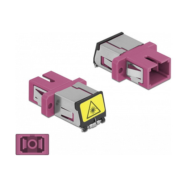 DeLOCK Acoplador de Fibra Óptica SC Simplex hembra a SC Simplex hembra Multimodo Violeta DeLOCK Acoplador de Fibra Óptica SC Simplex hembra a SC Simplex hembra Multimodo Violeta