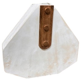 DKD Home Decor Jarrón de Fibra de Papel Desgastado Crudo y Marrón