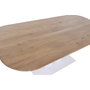 DKD Home Decor Mesa de Comedor de Acacia y Metal Natural/Blanco 200x100x76 cm