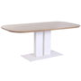 DKD Home Decor Mesa de Comedor de Acacia y Metal Natural/Blanco 200x100x76 cm