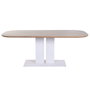 DKD Home Decor Mesa de Comedor de Acacia y Metal Natural/Blanco 200x100x76 cm