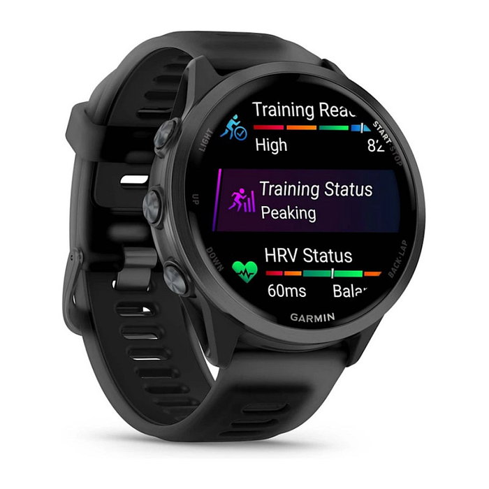 Garmin Forerunner 570 Reloj Inteligente Deportivo GPS AMOLED 1.4" Aluminio Negro Slate Grey 8GB Batería 10 Días Multideporte Natación Running Ciclismo Yoga