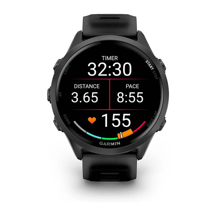 Garmin Forerunner 570 Reloj Inteligente Deportivo GPS AMOLED 1.4" Aluminio Negro Slate Grey 8GB Batería 10 Días Multideporte Natación Running Ciclismo Yoga