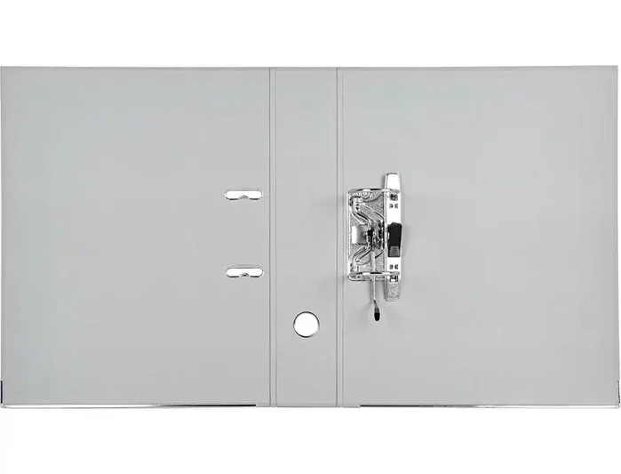 Liderpapel Archivador de Palanca Forrado PVC Gris 75mm Folio