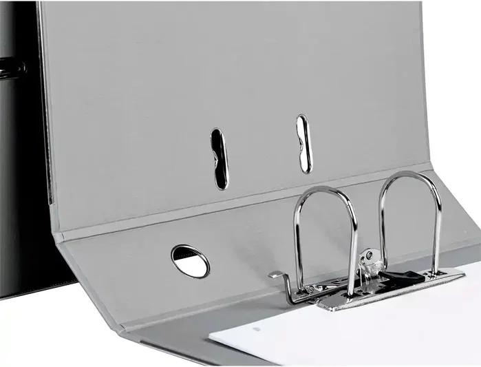 Liderpapel Archivador de Palanca Forrado PVC Gris 75mm Folio