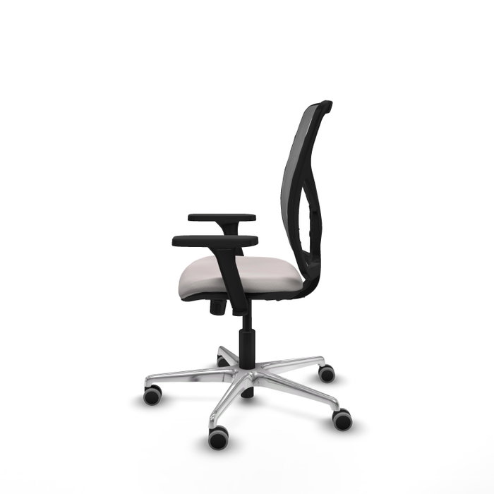 PIQUERAS Y CRESPO Silla de oficina Motilla con mecanismo Sincro, Blanco y Gris