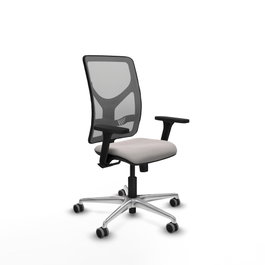 PIQUERAS Y CRESPO Silla de oficina Motilla con mecanismo Sincro, Blanco y Gris