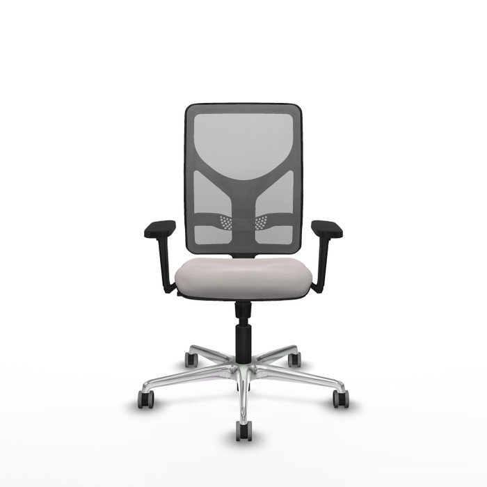 PIQUERAS Y CRESPO Silla de oficina Motilla con mecanismo Sincro, Blanco y Gris