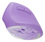 Natec Crake 2 Ratón Ergonómico Vertical Inalámbrico para Mano Derecha, Bluetooth 5.2 + RF 2.4GHz, 2400 DPI, 6 Botones, Compatible con Windows/macOS/Android/iOS, Color Lavanda