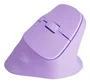 Natec Crake 2 Ratón Ergonómico Vertical Inalámbrico para Mano Derecha, Bluetooth 5.2 + RF 2.4GHz, 2400 DPI, 6 Botones, Compatible con Windows/macOS/Android/iOS, Color Lavanda