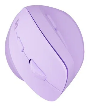 Natec Crake 2 Ratón Ergonómico Vertical Inalámbrico para Mano Derecha, Bluetooth 5.2 + RF 2.4GHz, 2400 DPI, 6 Botones, Compatible con Windows/macOS/Android/iOS, Color Lavanda