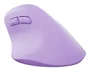 Natec Crake 2 Ratón Ergonómico Vertical Inalámbrico para Mano Derecha, Bluetooth 5.2 + RF 2.4GHz, 2400 DPI, 6 Botones, Compatible con Windows/macOS/Android/iOS, Color Lavanda