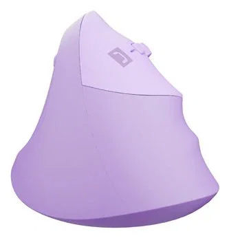 Natec Crake 2 Ratón Ergonómico Vertical Inalámbrico para Mano Derecha, Bluetooth 5.2 + RF 2.4GHz, 2400 DPI, 6 Botones, Compatible con Windows/macOS/Android/iOS, Color Lavanda