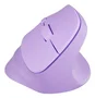 Natec Crake 2 Ratón Ergonómico Vertical Inalámbrico para Mano Derecha, Bluetooth 5.2 + RF 2.4GHz, 2400 DPI, 6 Botones, Compatible con Windows/macOS/Android/iOS, Color Lavanda