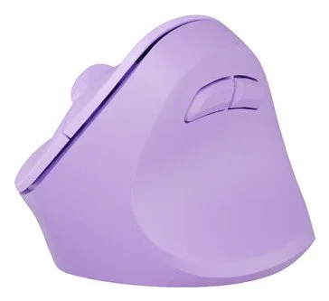 Natec Crake 2 Ratón Ergonómico Vertical Inalámbrico para Mano Derecha, Bluetooth 5.2 + RF 2.4GHz, 2400 DPI, 6 Botones, Compatible con Windows/macOS/Android/iOS, Color Lavanda