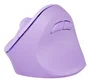 Natec Crake 2 Ratón Ergonómico Vertical Inalámbrico para Mano Derecha, Bluetooth 5.2 + RF 2.4GHz, 2400 DPI, 6 Botones, Compatible con Windows/macOS/Android/iOS, Color Lavanda