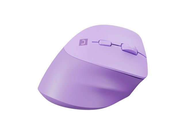 Natec Crake 2 Ratón Vertical Inalámbrico Bluetooth 5.2 + 2.4GHz Lavanda