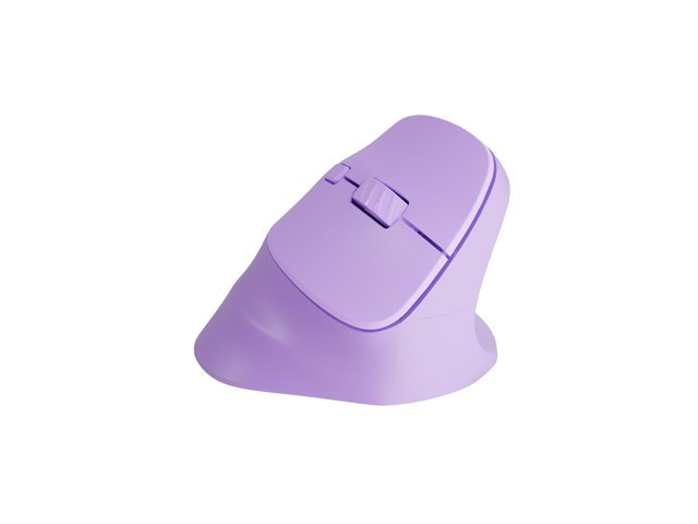 Natec Crake 2 Ratón Vertical Inalámbrico Bluetooth 5.2 + 2.4GHz Lavanda