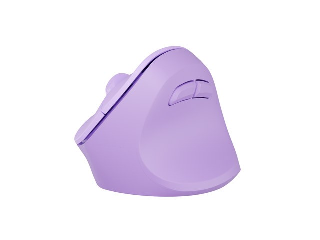 Natec Crake 2 Ratón Vertical Inalámbrico Bluetooth 5.2 + 2.4GHz Lavanda