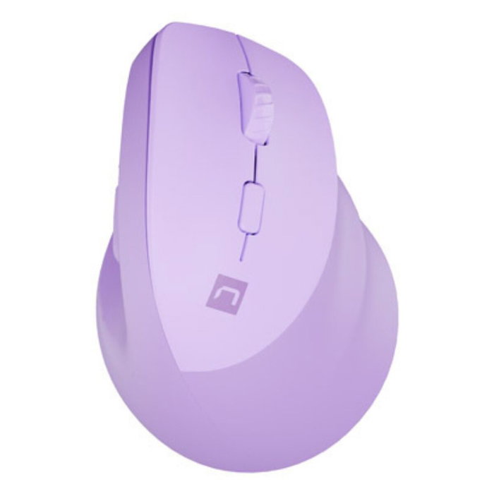 Natec Crake 2 Ratón Vertical Inalámbrico Bluetooth 5.2 + 2.4 GHz Lavanda