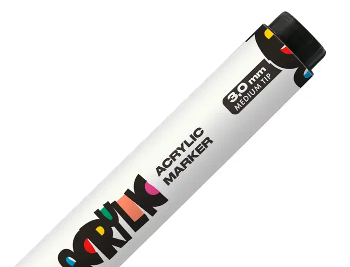 Liderpapel Rotulador Acrilico Base Agua Todo Tipo de Superficie Punta Redonda 3 mm Blanco Liderpapel Rotulador Acrilico Base Agua Todo Tipo de Superficie Punta Redonda 3 mm Blanco