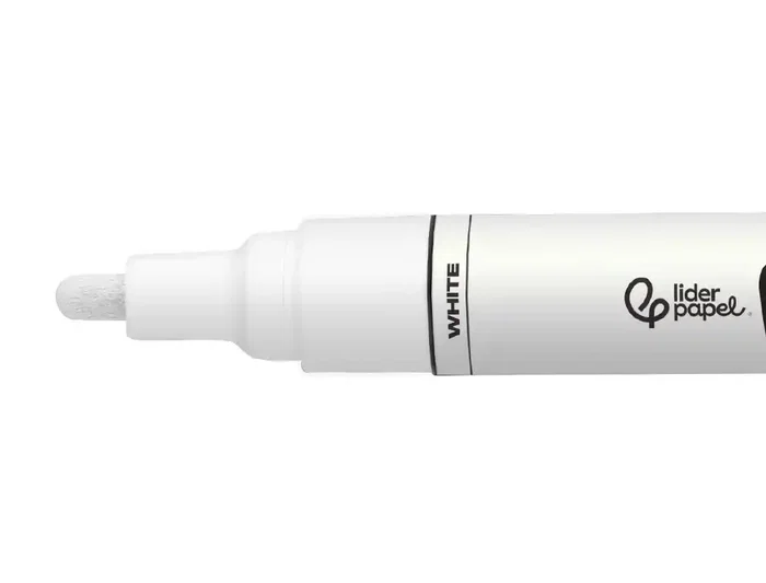 Liderpapel Rotulador Acrilico Base Agua Todo Tipo de Superficie Punta Redonda 3 mm Blanco Liderpapel Rotulador Acrilico Base Agua Todo Tipo de Superficie Punta Redonda 3 mm Blanco