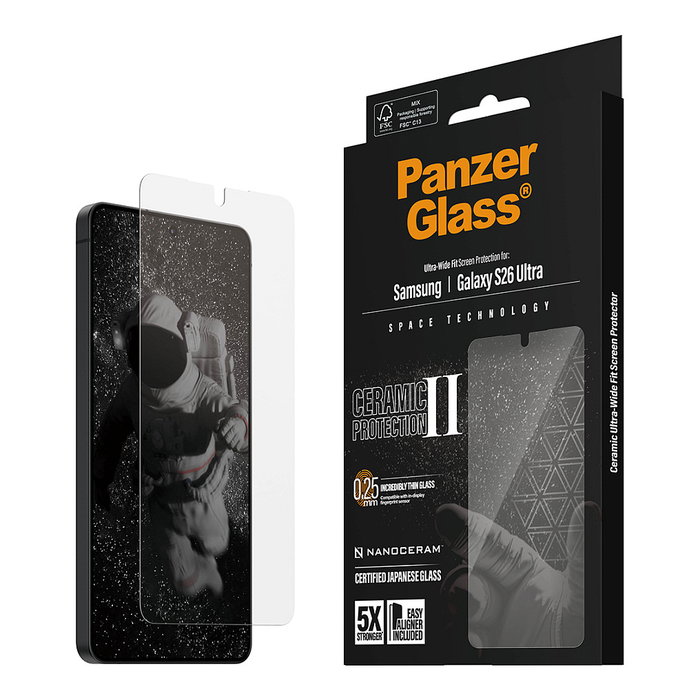 PanzerGlass Ceramic Screen Protector para Samsung Galaxy S26 Ultra PanzerGlass Ceramic Screen Protector para Samsung Galaxy S26 Ultra