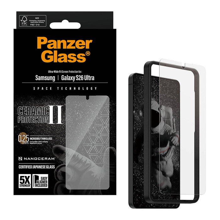 PanzerGlass Ceramic Screen Protector para Samsung Galaxy S26 Ultra PanzerGlass Ceramic Screen Protector para Samsung Galaxy S26 Ultra