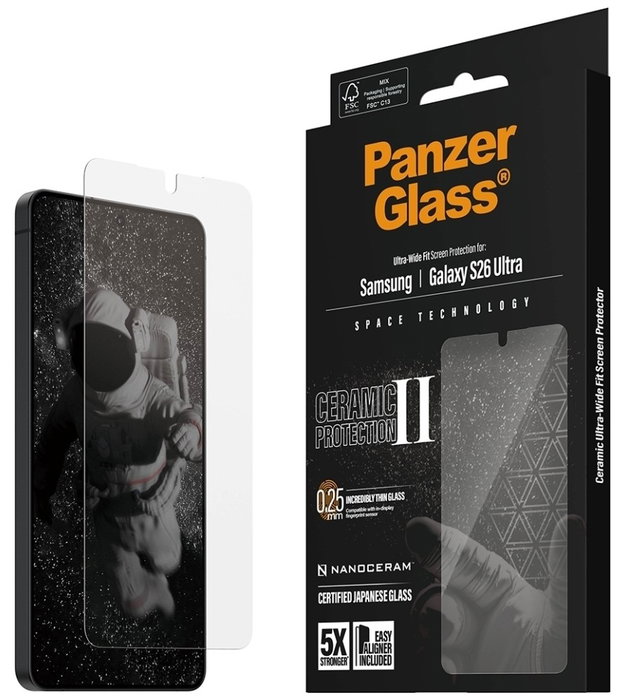 PanzerGlass Ceramic Screen Protector para Samsung Galaxy S26 Ultra PanzerGlass Ceramic Screen Protector para Samsung Galaxy S26 Ultra