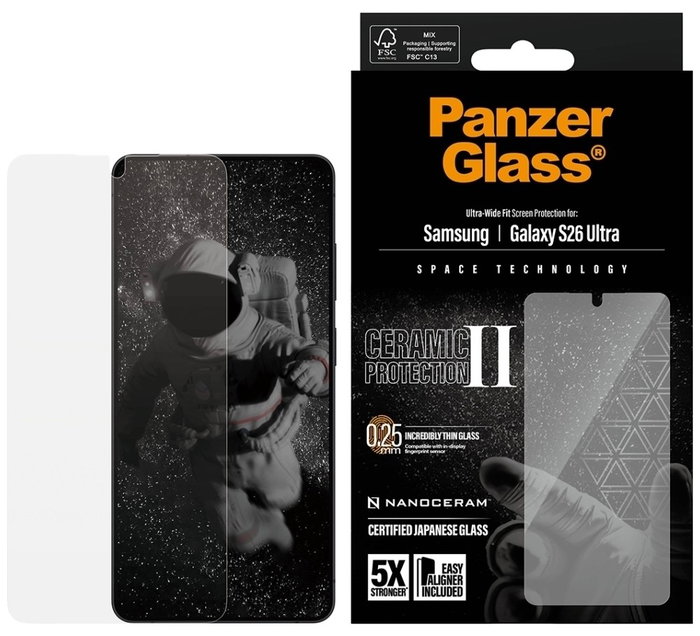 PanzerGlass Ceramic Screen Protector para Samsung Galaxy S26 Ultra PanzerGlass Ceramic Screen Protector para Samsung Galaxy S26 Ultra