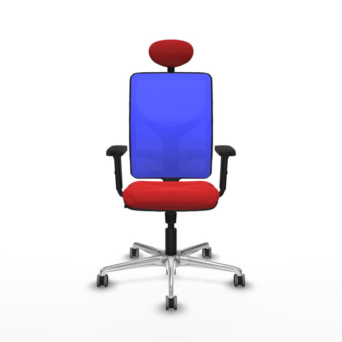 PIQUERAS Y CRESPO Silla de oficina Motilla con Mecanismo Sincro Rojo y Azul