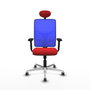 PIQUERAS Y CRESPO Silla de oficina Motilla con Mecanismo Sincro Rojo y Azul