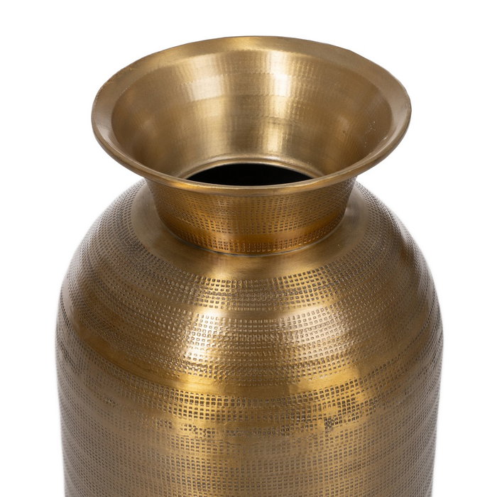 Jarrón Oro Viejo Metal Decoración 21 X 21 X 62,90 cm