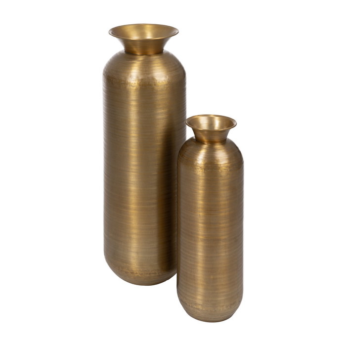 Jarrón Oro Viejo Metal Decoración 21 X 21 X 62,90 cm
