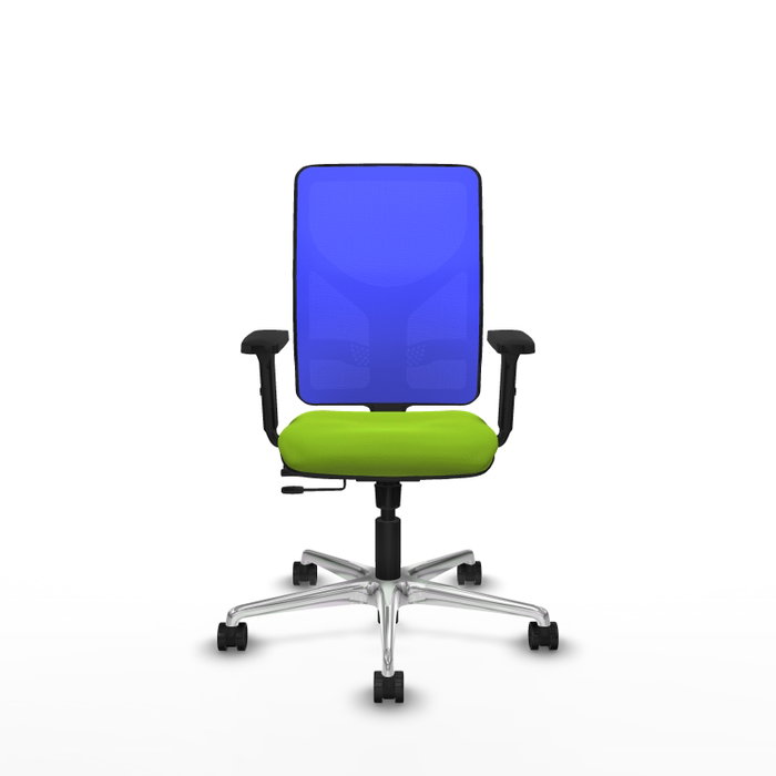 PIQUERAS Y CRESPO Silla de oficina Motilla con mecanismo Sincro/Traslack Azul y Pistacho