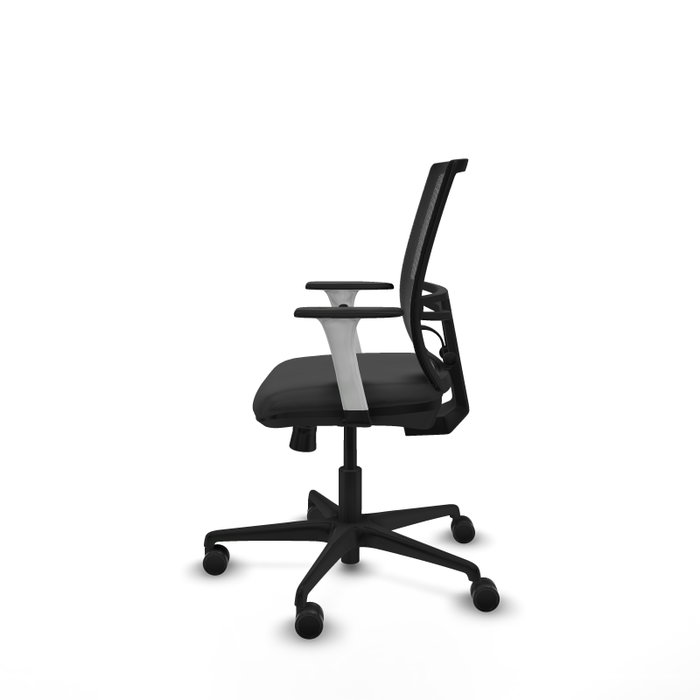 PIQUERAS Y CRESPO Silla de oficina Yunquera Gris oscuro con respaldo de malla Negro
