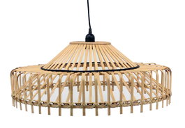 DKD Home Decor Lámpara de Techo Bambu Marron 61 x 31 x 61 cm
