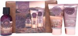 The Kind Edit Co. Skin Expert Travellers Bag Gift Set con Gel de Baño de 100ml, Loción, Exfoliante y Bolso