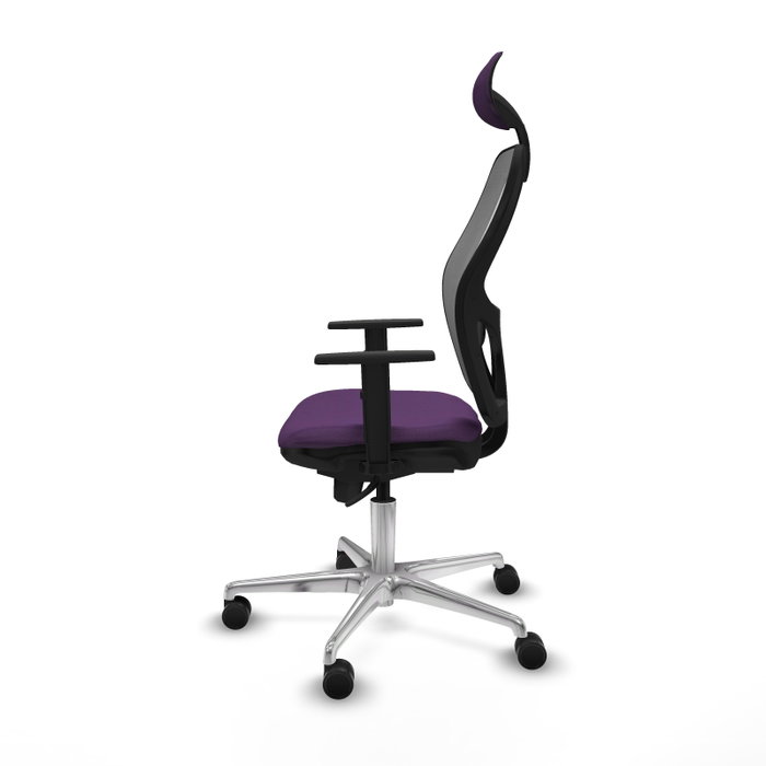 PIQUERAS Y CRESPO Silla de oficina Jorquera con mecanismo Sincro, Tela Morada y Malla Gris PIQUERAS Y CRESPO Silla de oficina Jorquera con mecanismo Sincro, Tela Morada y Malla Gris