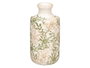 Giftdecor Jarrón Nonna Botella Verde Beige Blanco Cerámica, 27 cm alto, 13 cm ancho, 13 cm largo (Set de 6)