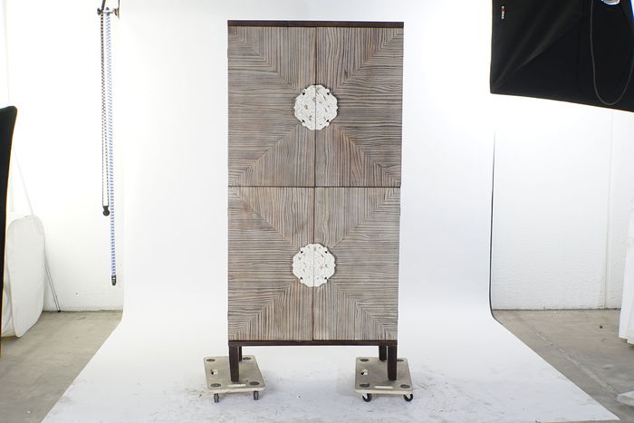 DKD Home Decor Armario Árabe 41 x 181 x 86 cm Marrón Claro / Marrón Oscuro