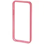 Hama Funda Bumper Edge Protector para iPhone 5 - Carcasa Protectora de Plástico Rosa Transparente