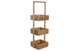 DKD Home Decor Estantería de Bambú y MDF con 3 Estantes, Natural