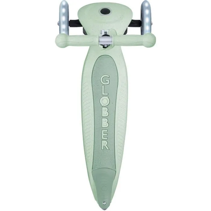 Patinete plegable de 3 ruedas - GLOBBER - JUNIOR LIGHTS ECOLOGIC - Verde pistacho - Luminoso - Plástico reciclado - 2 a 6 años - 50 Kg