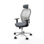 PIQUERAS Y CRESPO Silla de oficina Jorquera Sincro/Traslack Gris y Blanco