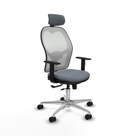 PIQUERAS Y CRESPO Silla de oficina Jorquera Sincro/Traslack Gris y Blanco